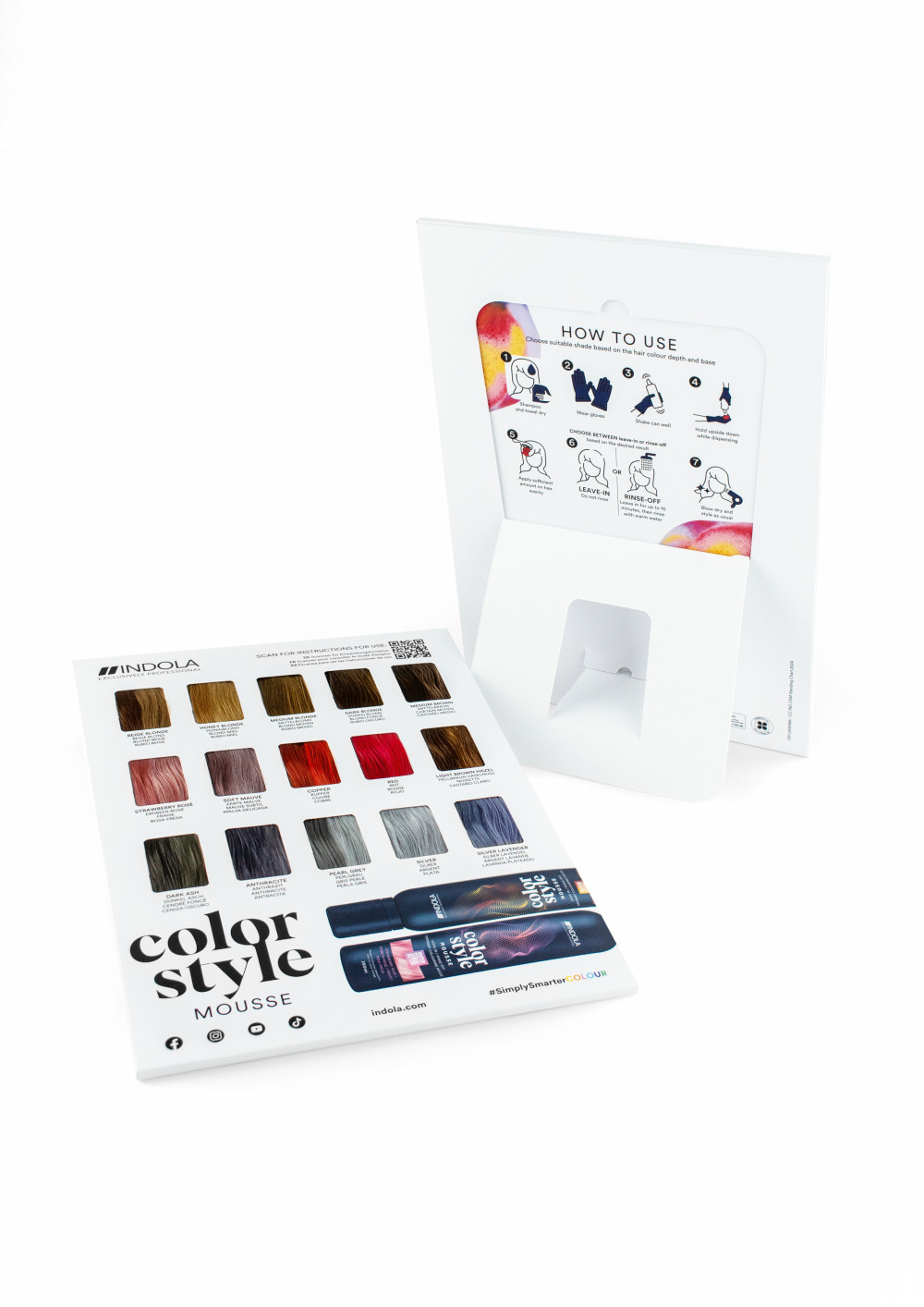INDOLA Colour Style Mousse színezőhab álló színskála 2024