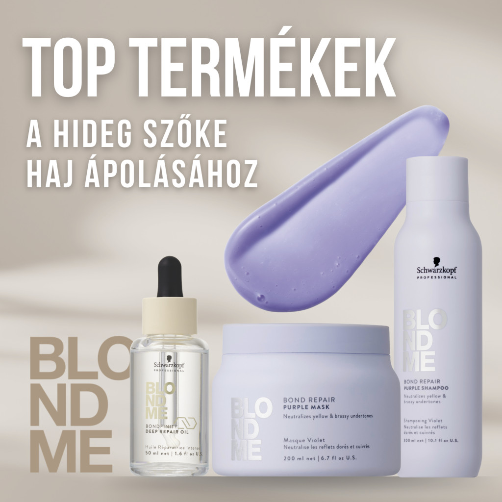 BLONDME Top termékek hideg szőke haj ápolásához