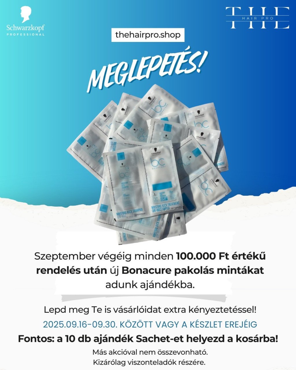 BC Bonacure CF+MK sampon-pakolás sachet 10 db -os csomag