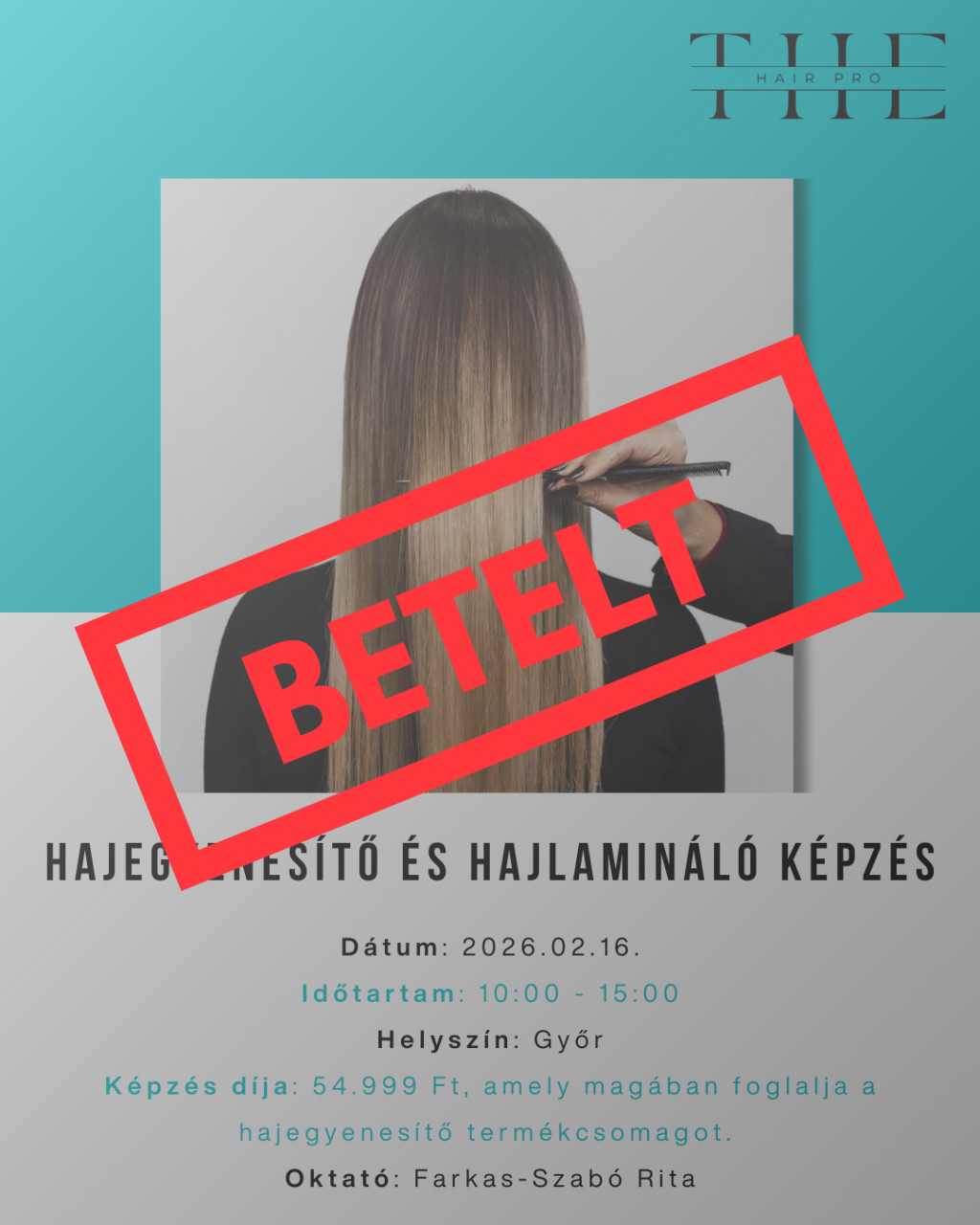 Clode Hajegyenesítő és hajlamináló képzés Győr 2026.02.16.