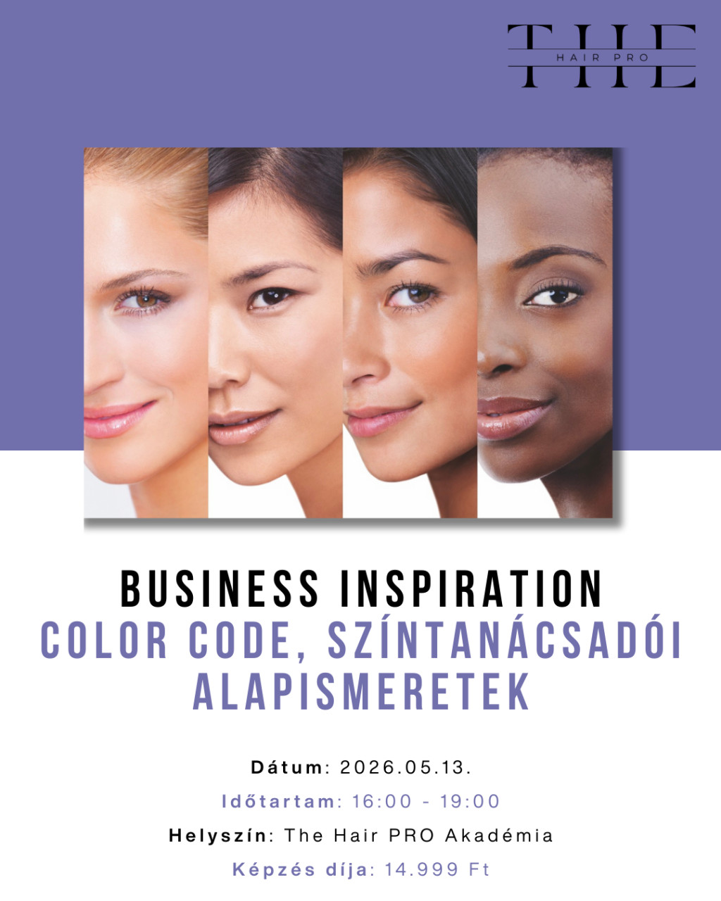 Business Inspiration- Color Code, színtanácsadói alap ismeretek 2026.05.13.