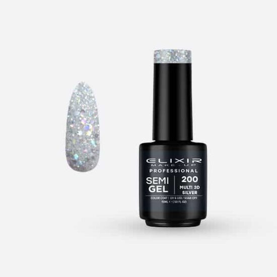Elixir Semi Gel #200 Multi 3D Silver 15 ml