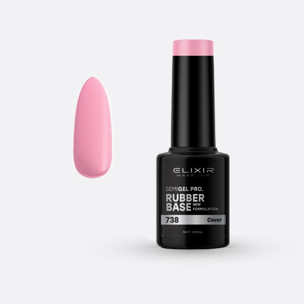 Elixir Semi Gel Rubber Base #738 Cover 5 ml