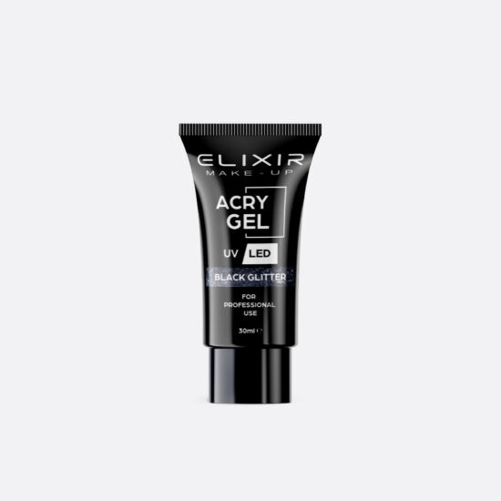 Elixir AcryGel #715 Black Glitter 30 gr