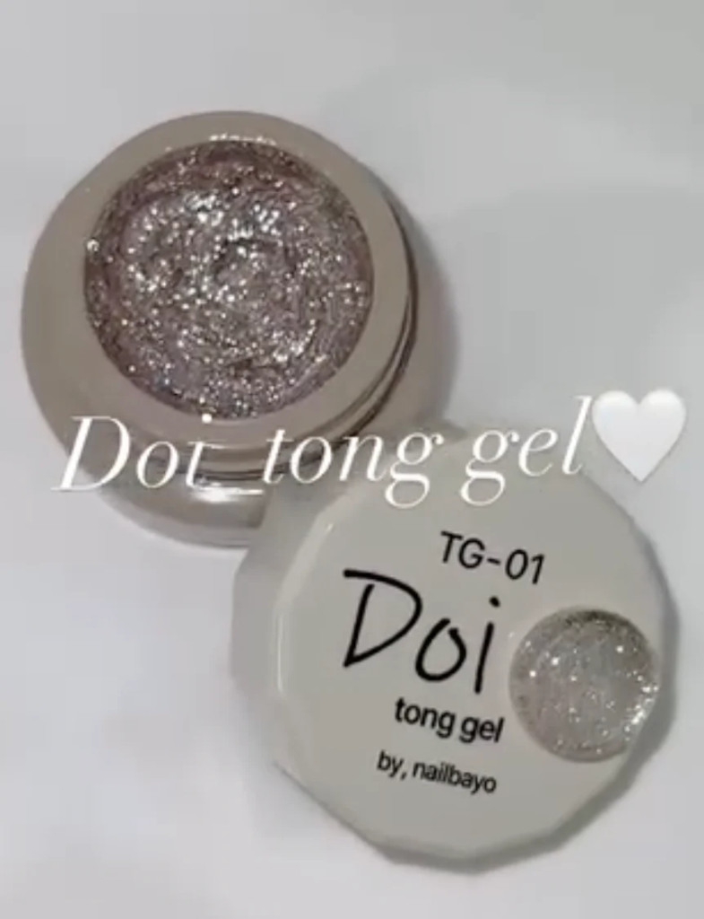 Nailbayo Doi Tong gel Körömdíszítő gél #1 csillámos  10 g