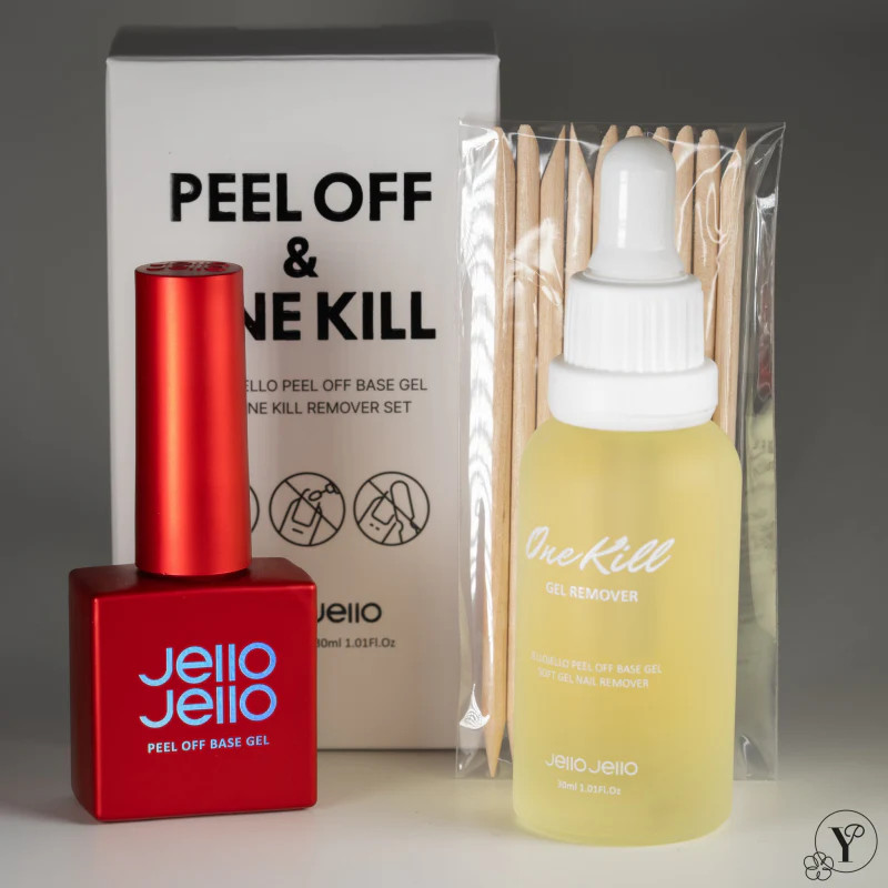 jello jello one killer remover + peel off base lehúzható géllak eltávolító szett otthoni használatra