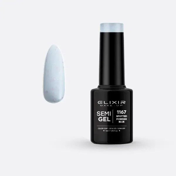 Elixir Semi Gel #1167 Spotted Powder Blue 5 ml