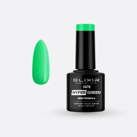 Elixir Semi Gel #1474 Hyper Green 8 ml